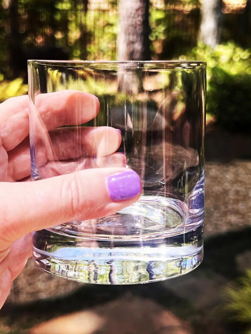 Set of 6 small juice & Whiskey Glasses, 11 oz heavy base glass tumblers, clear and durable small glasses for all drinks and milk