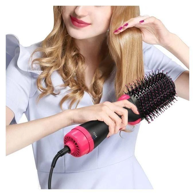 One Step Hair Dryer and Volumizer, Hot Air Brush, 3 in1 Styling Brush Styler, Negative Ion Hair Straightener Curler Brush for All Hairstyle