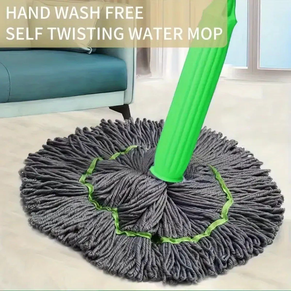 360 2-in-1 Rotating Self Wringing With Stainless Steel Handle
