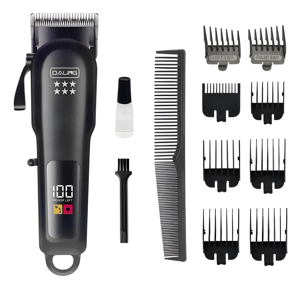Professional Cordless Hair Clipper 120min Battery Sharp Blades Powerful Motor Adjustable Lengths for Home & Barber Hair Grooming