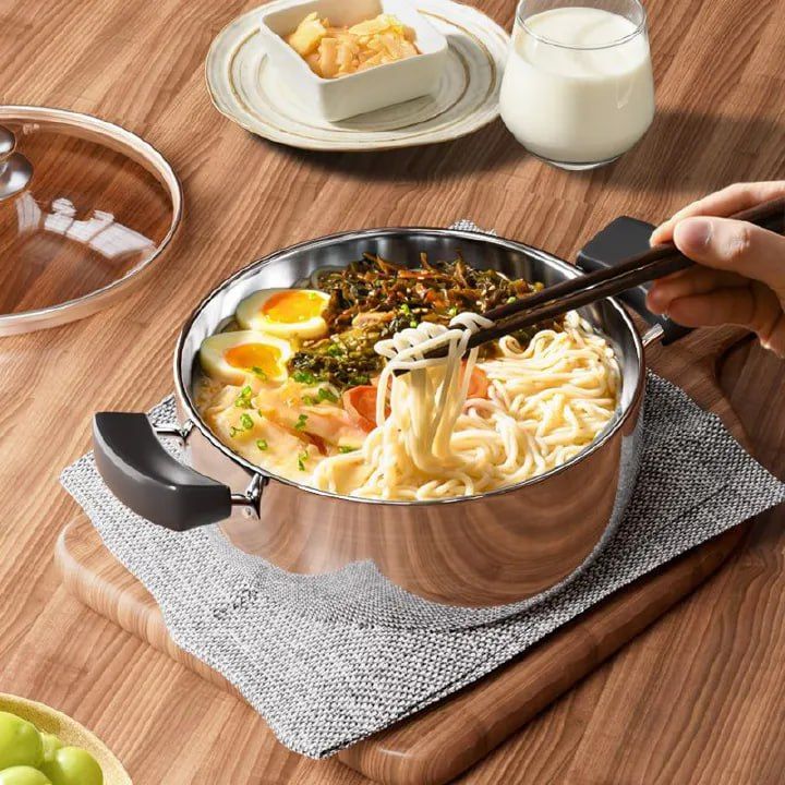 10-PCS Stainless steel Pots Non Stick Sufuria Cookware Set Cooking Pots Sufuria 5pcs pots + 5pcs lids（16/18/20/22/24cm)