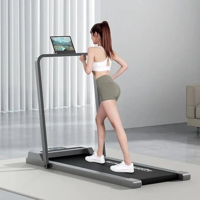 A 8-speed walking pad / treadmill with Foldable handlebars