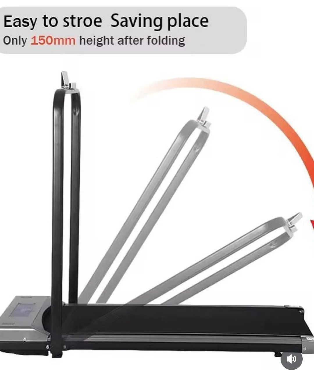 A 8-speed walking pad / treadmill with Foldable handlebars