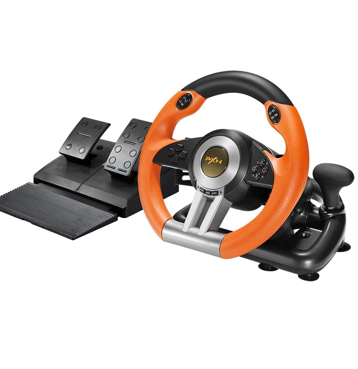 PC Racing Wheel, V3II 180 Degree Universal USB Car Sim Game Steering Wheel with Pedals for PS3, PS4, Xbox One, Xbox Series X/S, Nintendo Switch