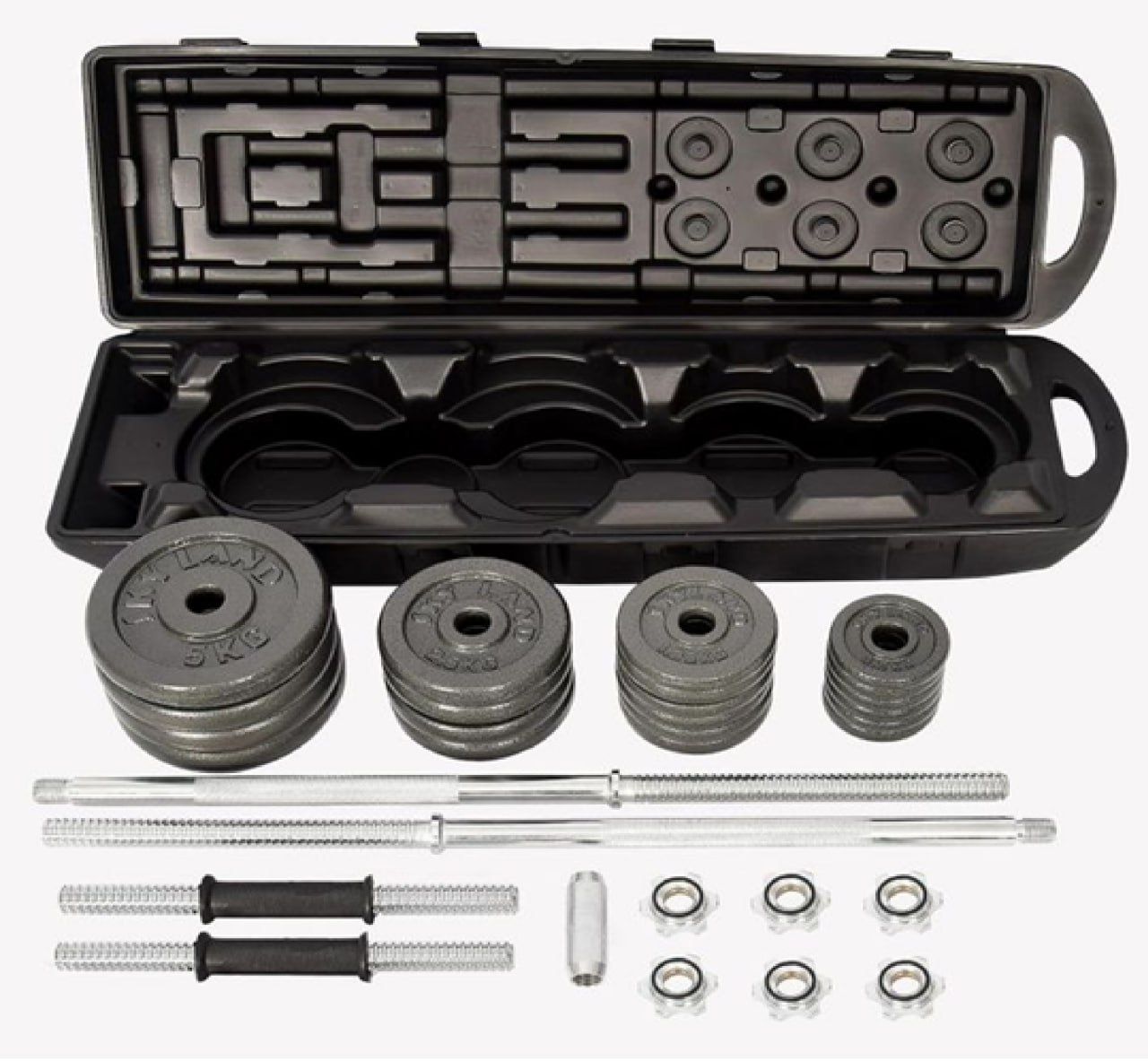 50KG Barbell & Dumbbell Set + Adjustable Weight Bench – Full Body Home Gym Workout