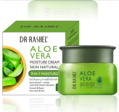 Dr. Rashel Aloe Vera Moisture Cream 3 in 1 Moisturizer - Day/Night Mask, Moisturizing, Smooth & Repair
