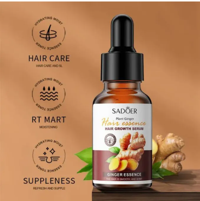 Sadoer Hair Care Serum, Hair Essence  Ginger Hair Growth Based Product, Effective in Hair Growth,Moisturizing and Softening Forked Hair