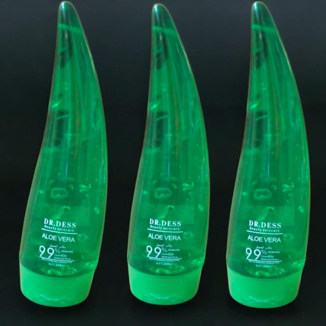 Dr.Dess Aloe Vera Soothing Gel Sunburn Repair Gel 99% Natural AloeVera Content Treat Sun Burns and Repairs Skin Faster Hydrating and Moisturizing Cream