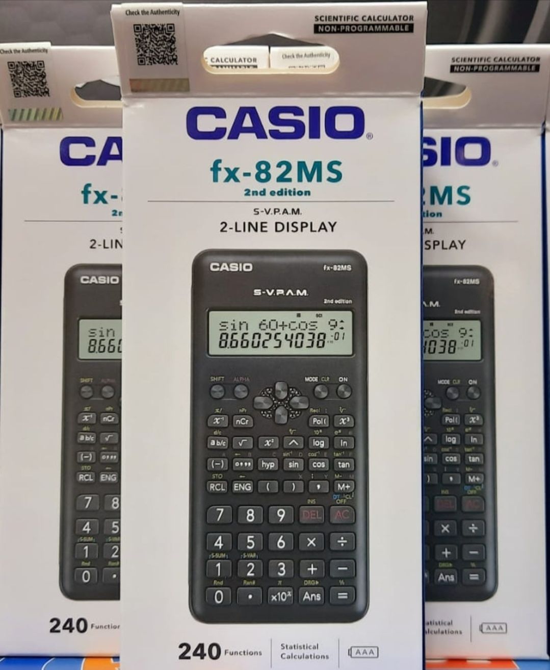 CALCULATOR FX-82MS 2nd Edition Scientific Calculator with 240 Functions and 2-Line Screen Multi-purpose Portable Student Calculator for Math Teaching ,Display Digital LCD Scientific Calculator