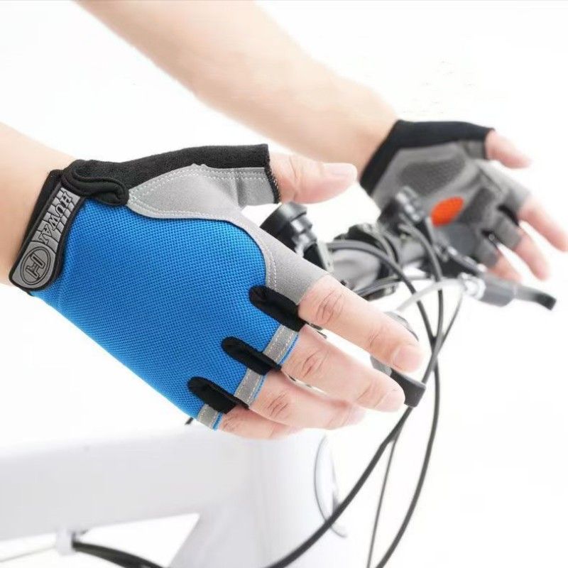 Cycling Gloves For Men And Women Half Finger Sports Fitness  Summer Thin Outdoor Spinning Bike Non-slip Dew Finger Shock Absorption Breathable