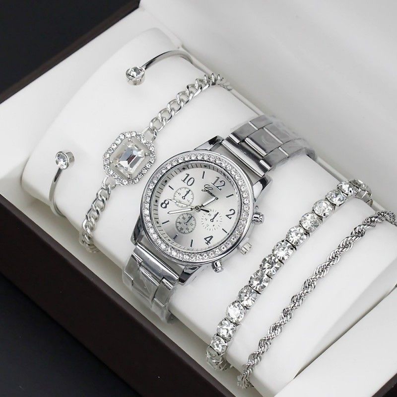 5Pcs/Set Fashion Watch Bracelet Set Women Watches Women's Watches Quartz Male Wrist Watch