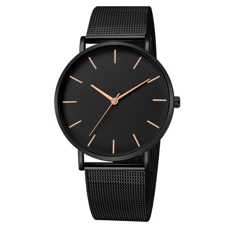 Business Quartz Watch Fashion Mesh Strap Watches Simple and Elegant Watched For Men And Women