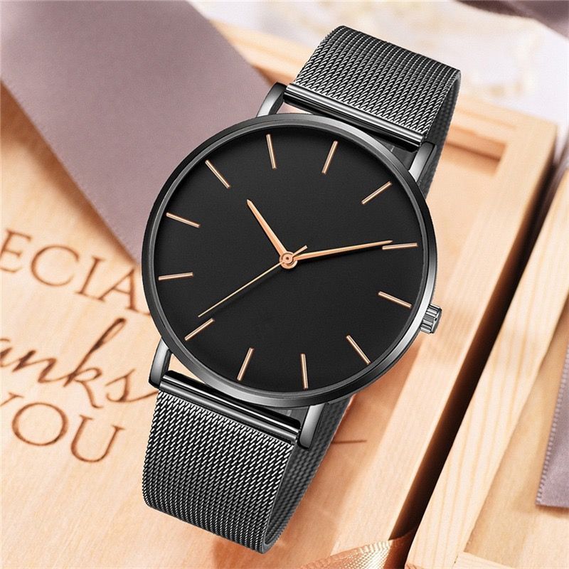 Business Quartz Watch Fashion Mesh Strap Watches Simple and Elegant Watched For Men And Women
