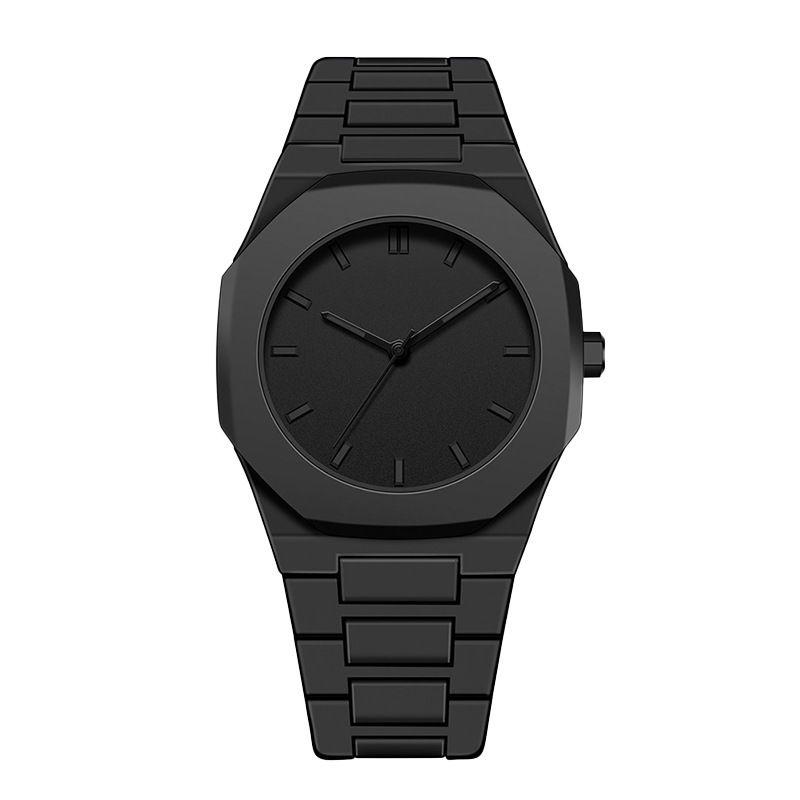 Fashion Men Watches Black Matte Plastic Men's Watch Quartz Business Watches Male Wrist Watch