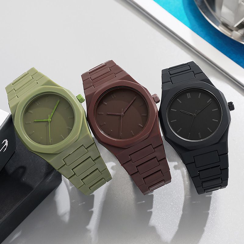 Fashion Men Watches Black Matte Plastic Men's Watch Quartz Business Watches Male Wrist Watch