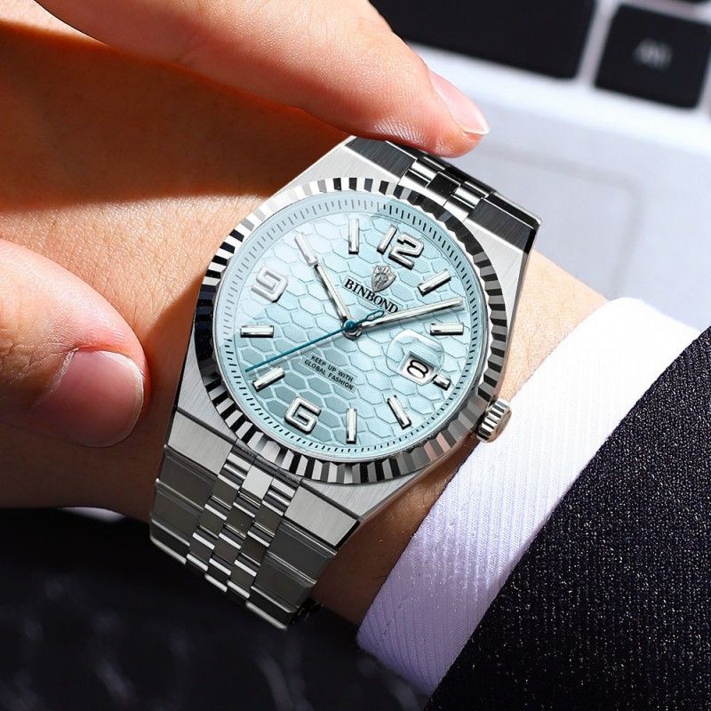 BINBOND Men Watches Top Brand Men's Watches Waterproof Luminous Calendar Full-automatic Quartz Business Watch High-end Male Wrist Watch