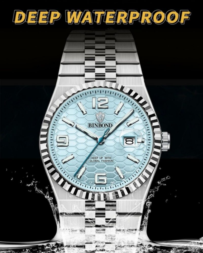 BINBOND Men Watches Top Brand Men's Watches Waterproof Luminous Calendar Full-automatic Quartz Business Watch High-end Male Wrist Watch