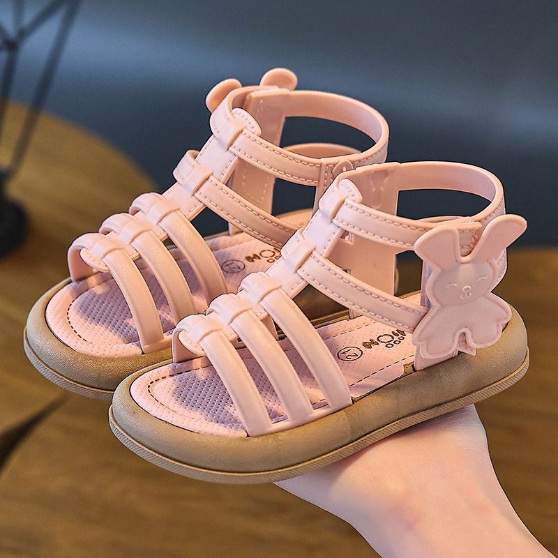 Girls roman sandals spring summer 2025 new korean version fashion summer little girls children's high-top princess children's shoes