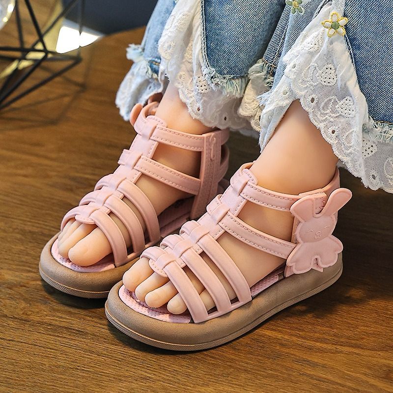 Girls roman sandals spring summer 2025 new korean version fashion summer little girls children's high-top princess children's shoes
