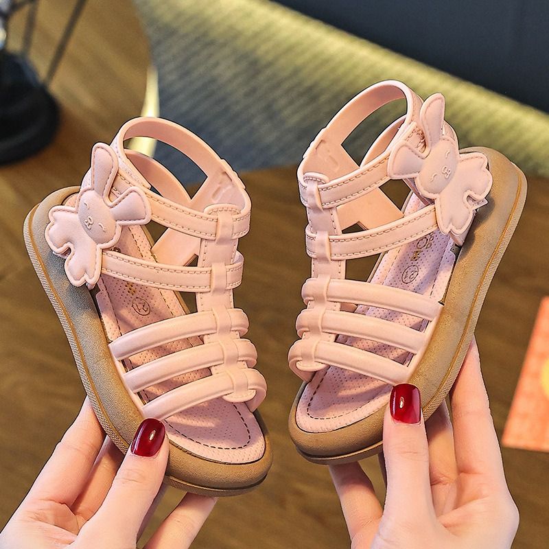 Girls roman sandals spring summer 2025 new korean version fashion summer little girls children's high-top princess children's shoes