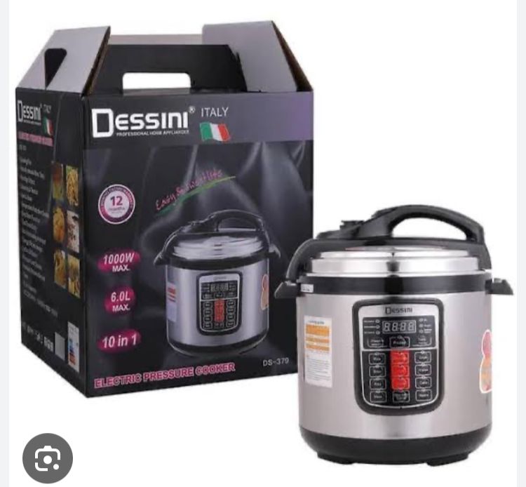 Dessini Electric Pressure Cooker 10 in 1 Multi Cooker- Rice Cooker, Slow Cooker, Sous Vide, Saute Pot, 6L, 1000W, Stainless Steel