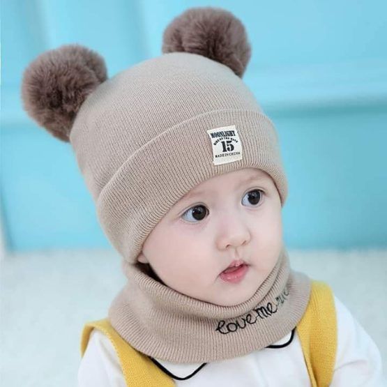 Fashion Baby Hat And Scarf Set