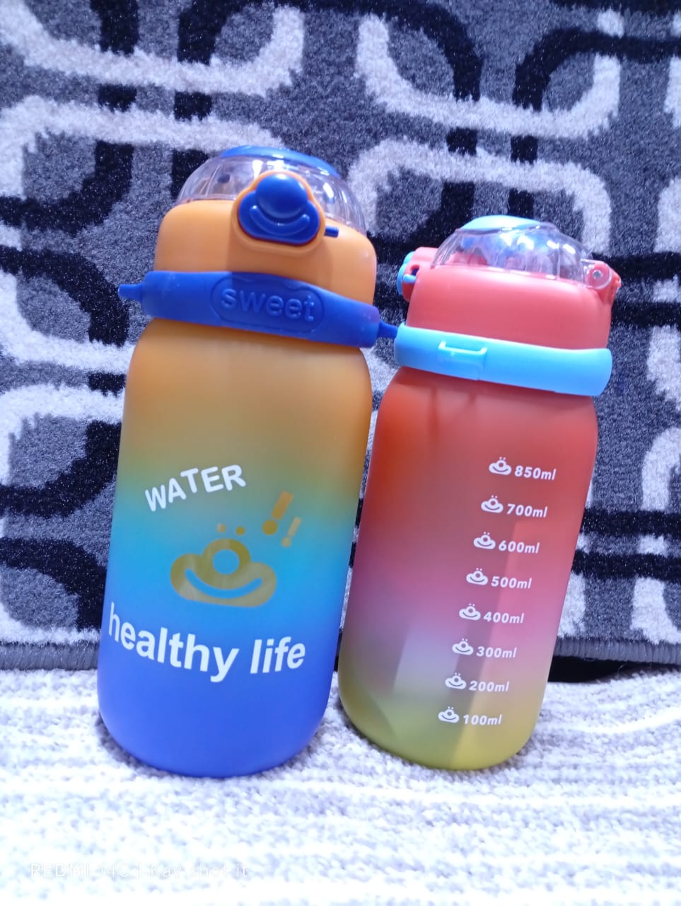 850 ML HEALTHY LIFE FANCY WATER BOTTLE - Superior manufacturing, premium materials and strict quality control makes this water bottle safe, smooth , durable, leak-proof and Scratch resistant