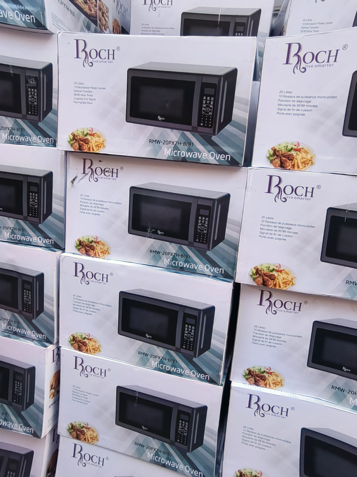 20 L ROCH DIGITAL MICROWAVE OVEN - 11 Microwave power levels, Defrost function, Cooking End Signal, 650-700W microwave power, 99minutes and 99 seconds timer .