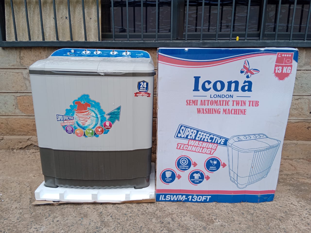 13 KGS ICONA SEMI AUTOMATIC TWIN TUB MACHINE