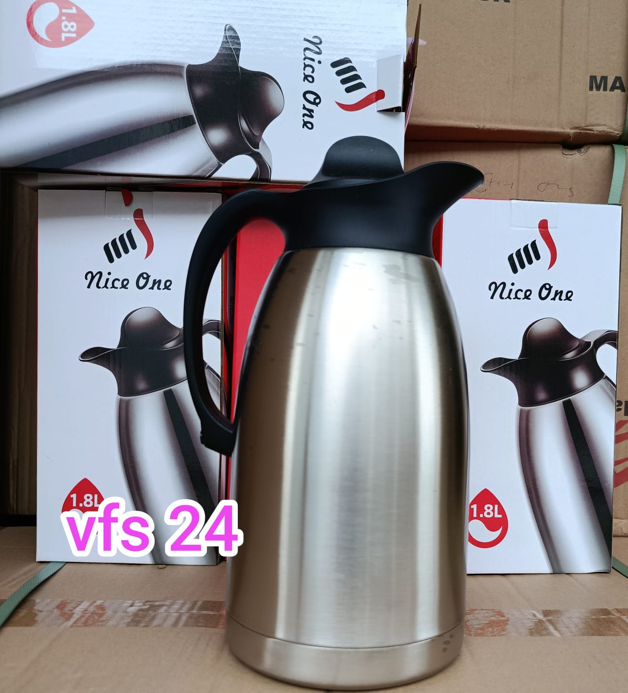 1.8 L NICE ONE UNBREAKABLE VACUUM FLASK - Made from premium stainless steel, ensuring durability and longevity, Keeps drinks hot or cold for hours with its advanced vacuum insulation technology.