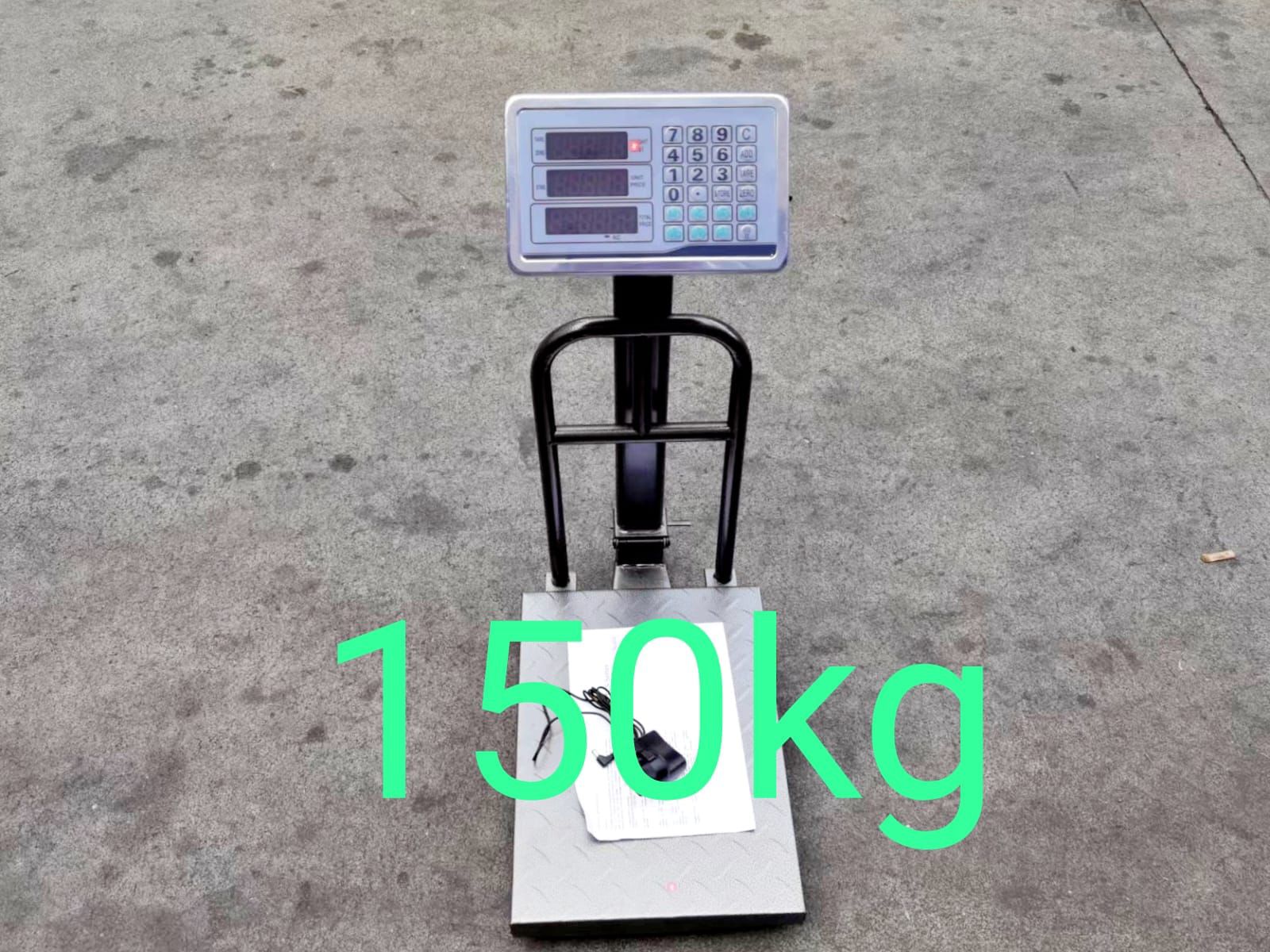 150 KG DIGITAL PLATFORM WEIGHING SCALE WITH RAIL GUARDS - 150Kgs Heavy Duty Industrial Digital Platform Weigh Scale!, Price Computing Digital Weight Scale!, 20g Precision, 50g Divisions.