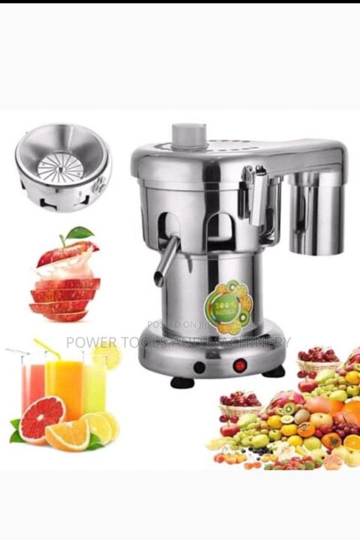 A3000 Stainless Steel Commercial Juice Extractor - Provides quiet and continuous juice production, Compact Size, Perfect for Home or Store use, Aluminum casting & stainless steel constructed.