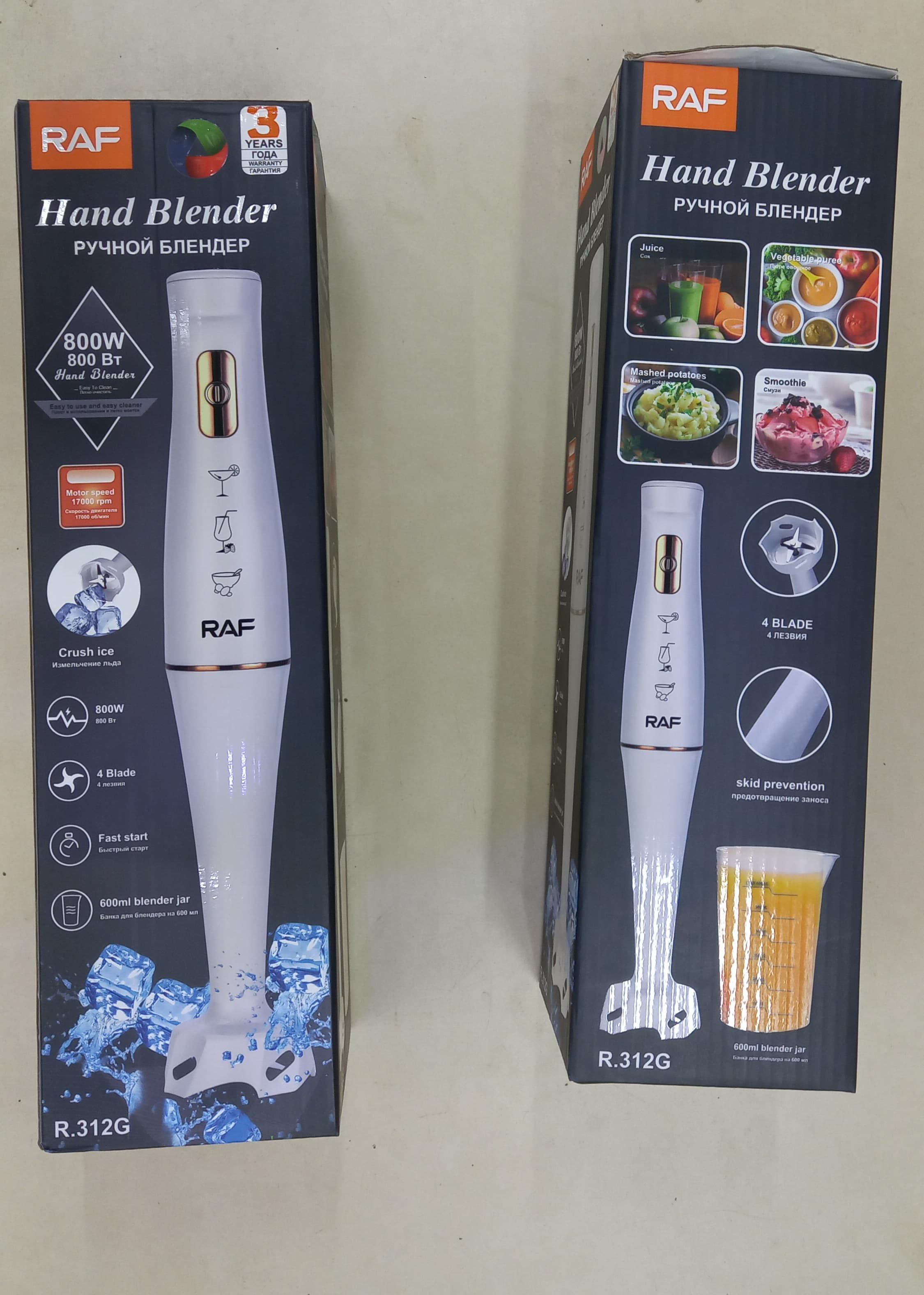 Raf 800 Watts Handblender mixer and Blender - Lightweight and slim for easy handling, Detachable shaft for Easy Cleaning, Powerful and Durable motor