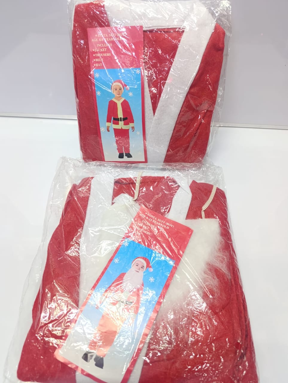 Santa Suit for Boys For  (6-8 Year Olds) – Full Christmas Costume Set,Jacket, Trousers, Belt, Hat