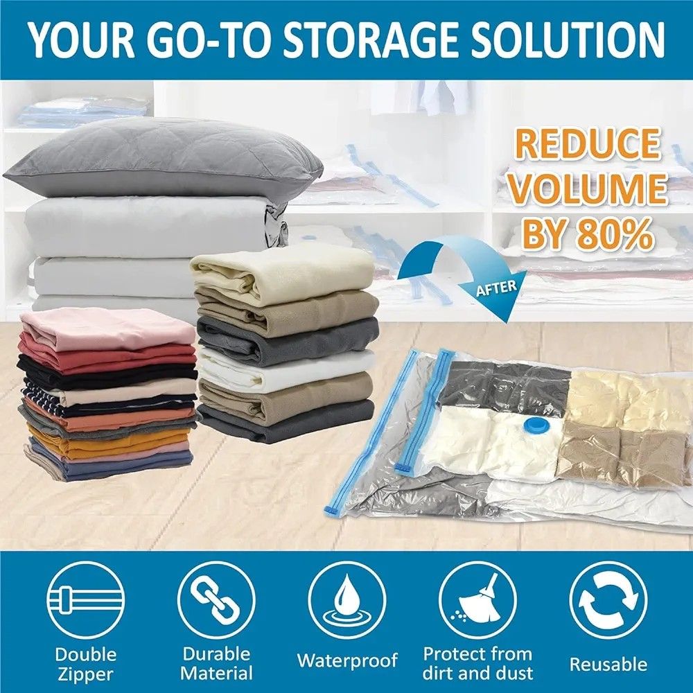 5 pc + free Pump Smart Saver Vacuum Bags
