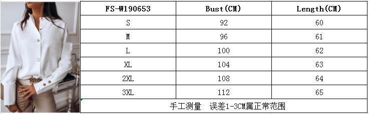 Long Sleeve Stand Collar Office Lady Tops Button Up Women Blouse White Casual Woman Shirt Fashion Black Loose Shirts