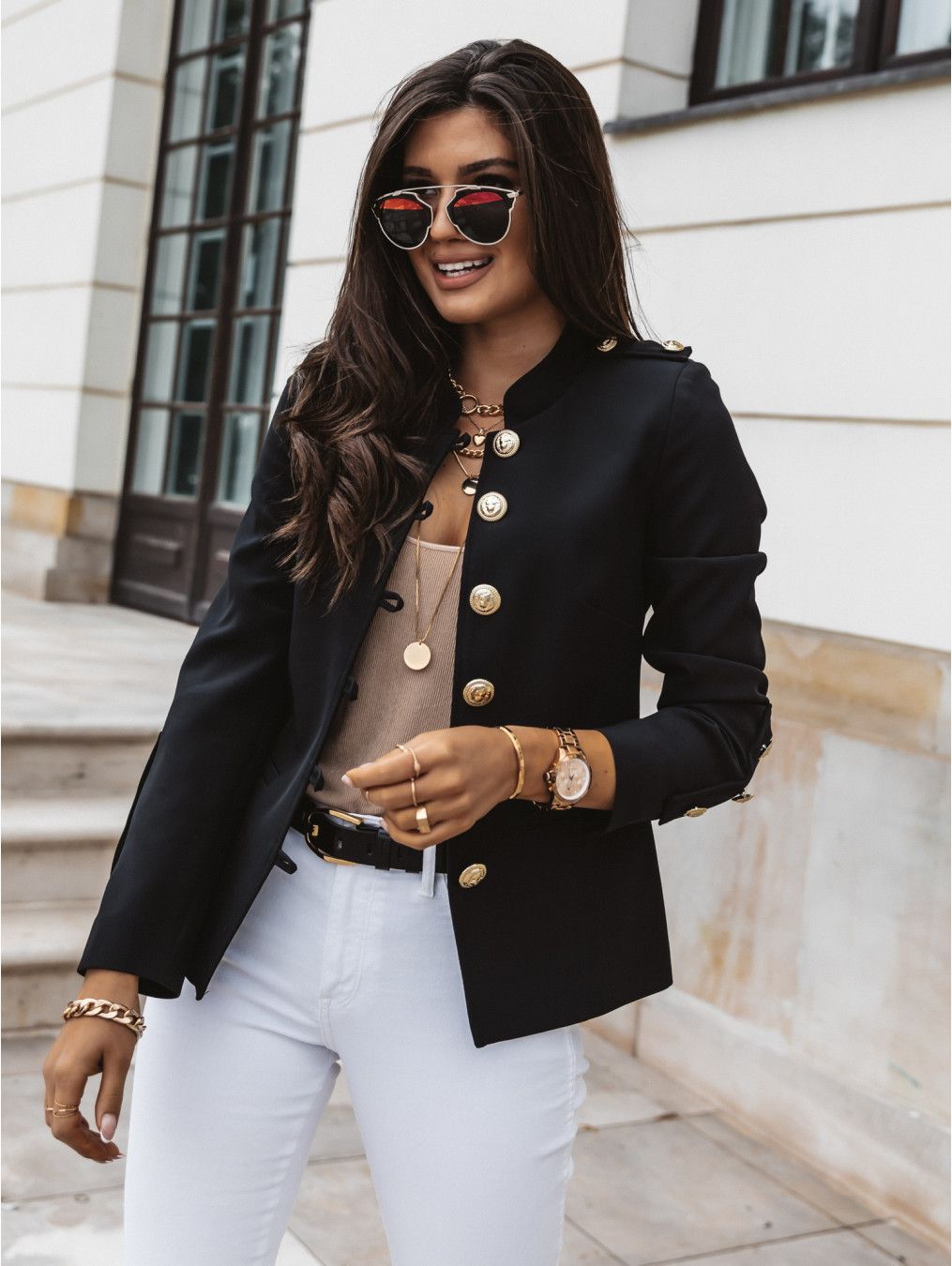 Casual O-neck Long Sleeve Jacket Outerwear Office Lady Spring Autumn Fashion Elegant Solid Blazer Coat For Women Female Top