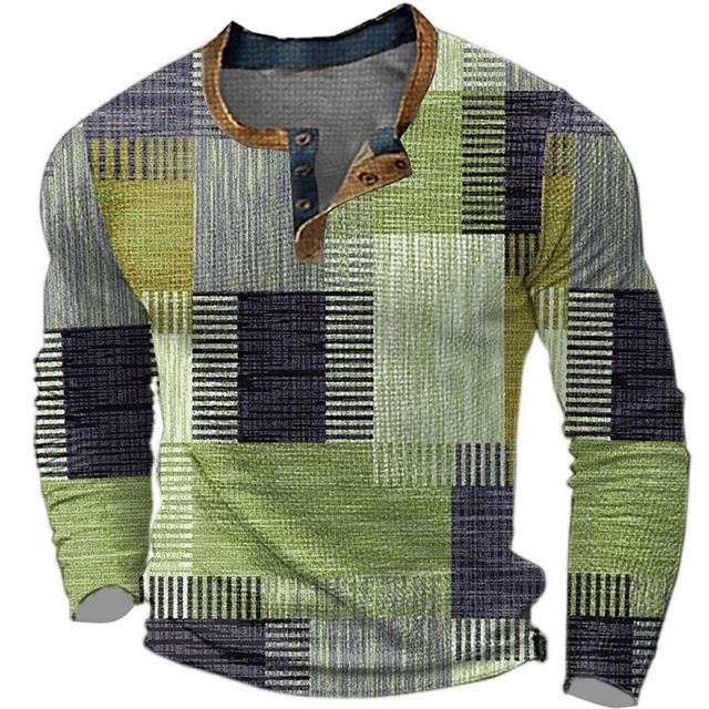 Men's long sleeved men's foreign trade polo men's digital printed polo men's top Men's T-shirt