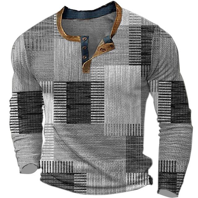 Men's long sleeved men's foreign trade polo men's digital printed polo men's top Men's T-shirt