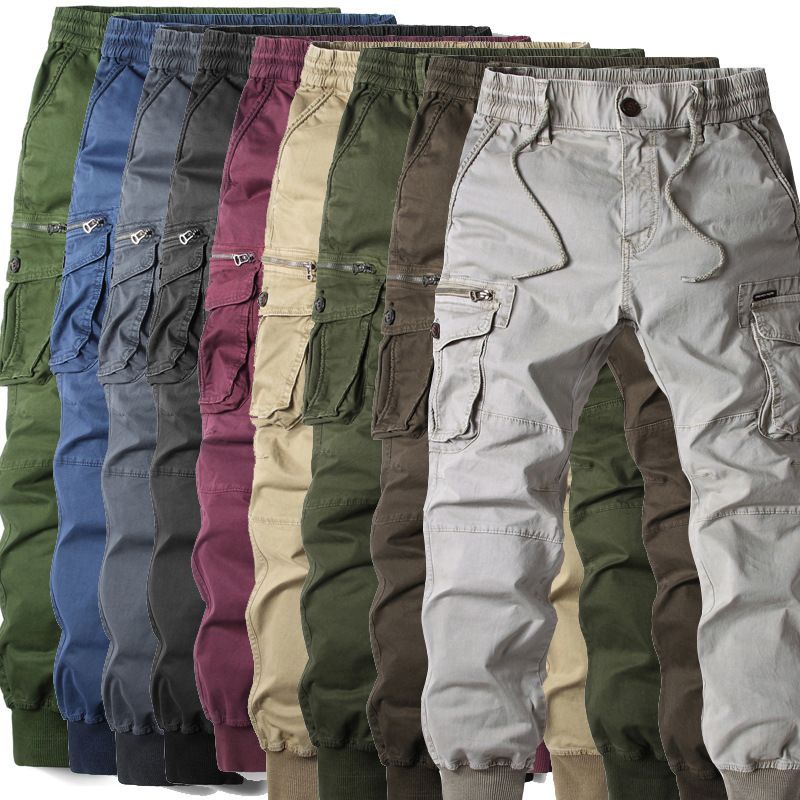 Cargo Pants Men Jogging Casual Pants Cotton Full Length Tactical Military Pants Trousers