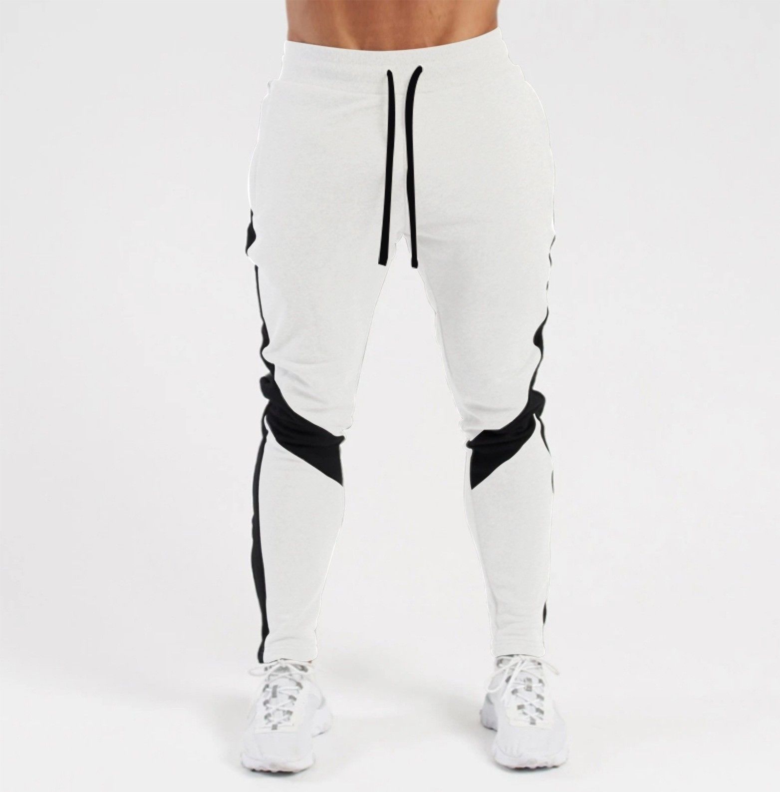 Winter new color plus fleece warm small legs men's sports pants fitness casual pants long pants