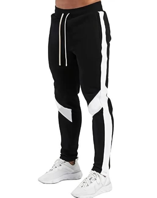Winter new color plus fleece warm small legs men's sports pants fitness casual pants long pants