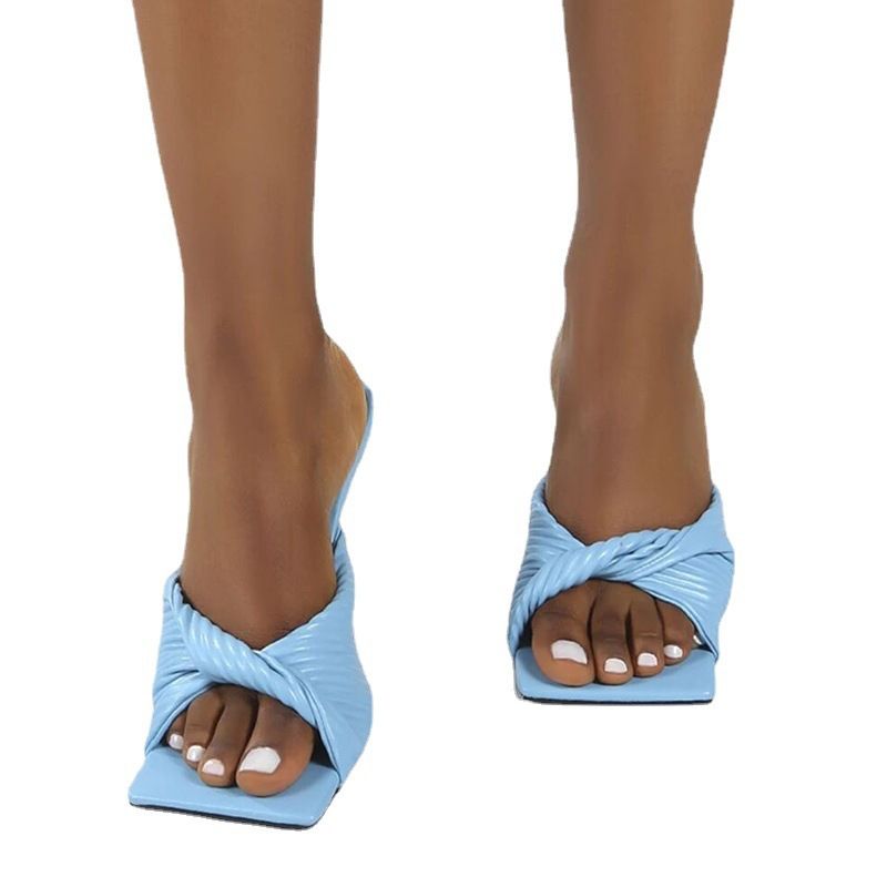 Female Square Toe Luxury Brand Sandals for Women Bow Casual Fashion Evening Dress High Heel Shoes Woman Popular Hot Sale Summer