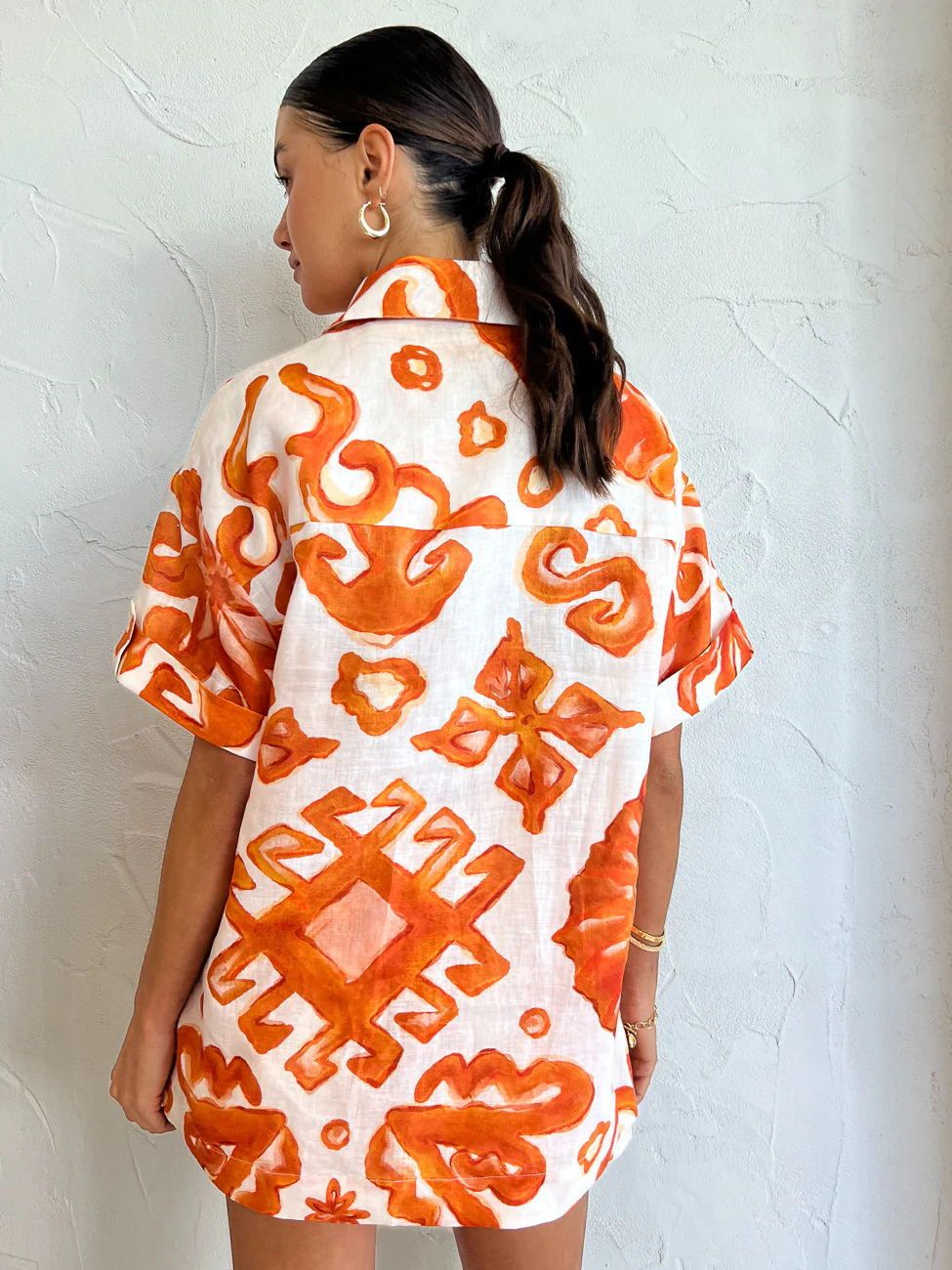 Holiday Printed Two Piece Set For Women Casual Loose Beach Outfits Short Sleeves Shirt Mini Shorts 2 Piece Sets Fashion New