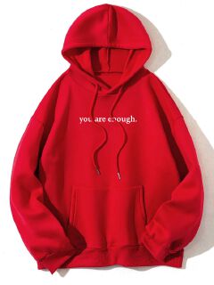 Autumn Hoodies Young Lady Printed Letter Dear Person Behind Me Casual Oversized Hoodie Aesthetic Hoody Sweatshirt Tops
