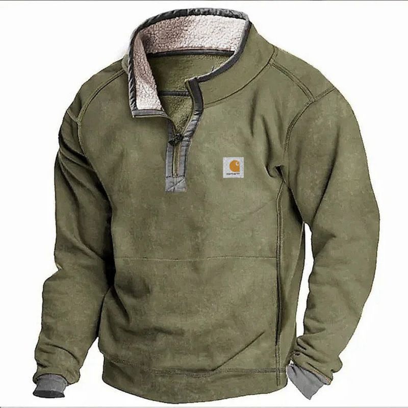 Zip Polo Shirt For Men Fashion Oversized Men ‘s Clothing Casual Sweatshirt Long Sleeve Solid Color Pullover Tops Hoodies