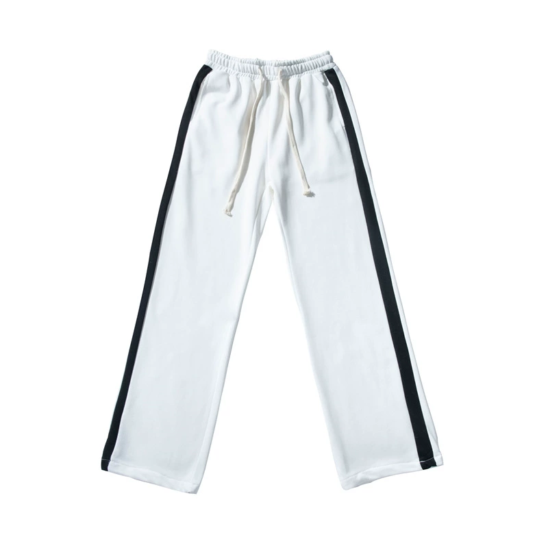 Men Sports Color-blocked Striped Casual Style Trendy Youth Straight Trousers Loose Wide-leg Pants