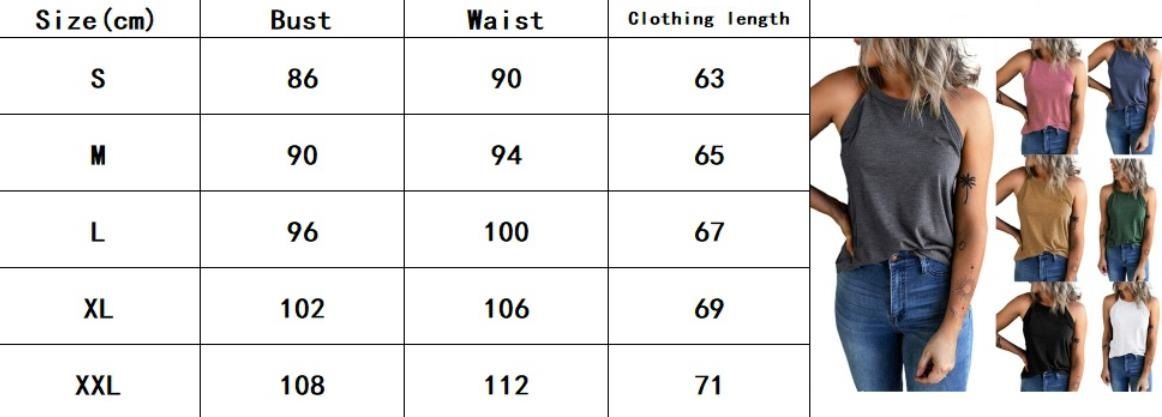 Women's Summer Sleeveless Halter Tee Shirts Crew Neck Workout Tank Tops Casual Plain Cami Shirts
