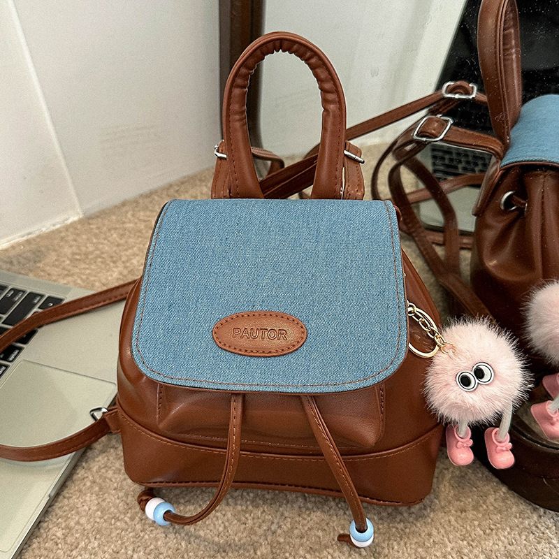 Mini Backpack for Women PU Leather Multifunction Crossbody Bag Ladies Pouch Pack Brand Shoulder Bag Casual Backpack