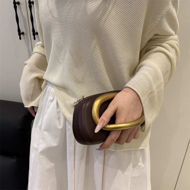 New Vintage Metallic Shoulder Crossbody Bags Luxury Mini Evening Bags Square Party Dinner Clutch Ladies Purse Handbags Shoulder Bags